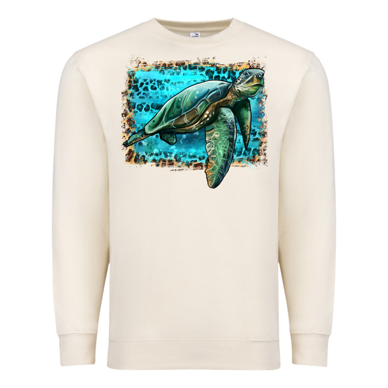 Sea Turtle With Background Premium Sweatshirt by Artiststas | Teevron