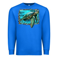 True Royal sea turtle with background Premium Sweatshirt - Artiststas