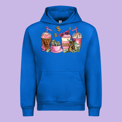 Boss Lady Coffee Cups Urban Hoodie Designed By Adodesignshop