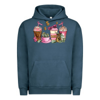 Pigment Midnight Navy boss lady coffee cups Urban Hoodie - AdoDesignShop