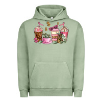 Pigment Oil Green boss lady coffee cups Urban Hoodie - AdoDesignShop