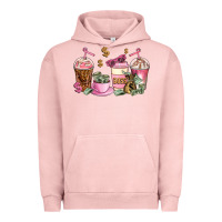 Pigment Salmon boss lady coffee cups Urban Hoodie - AdoDesignShop