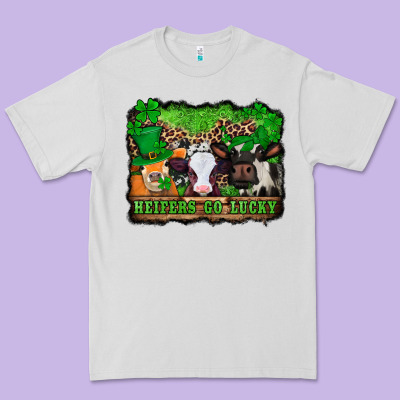 St Patricks Cows Heifers Go Lucky Premium Tee Designed By Jasminsmagicworld