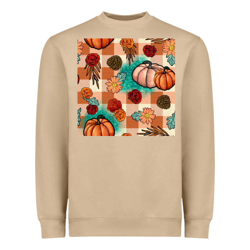 Floral Pumpkins Seamless Pattern Heavyweight Sweatshirt by BundleAndBundleShop | Teevron