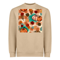 Mushroom floral pumpkins seamless pattern Heavyweight Sweatshirt - BundleAndBundleShop