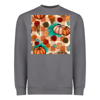Storm floral pumpkins seamless pattern Heavyweight Sweatshirt - BundleAndBundleShop