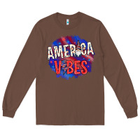 Chestnut America vibes with gnome Long Sleeve Tee - HowdyJamesFarm