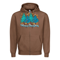Chestnut Merry Christmas Zipper Hoodie - CowhideDigitalArt