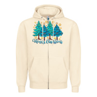 Sandshell Merry Christmas Zipper Hoodie - CowhideDigitalArt