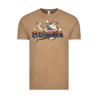Vintage Coffee Meowica cat 4th of july Vintage Tee - HowdyJamesFarm