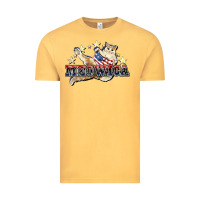 Vintage Mustard Meowica cat 4th of july Vintage Tee - HowdyJamesFarm