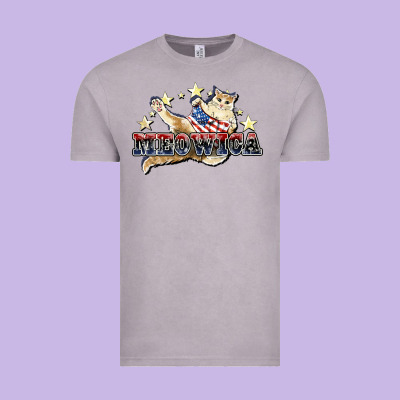 Meowica Cat 4th Of July Vintage Tee Designed By Howdyjamesfarm