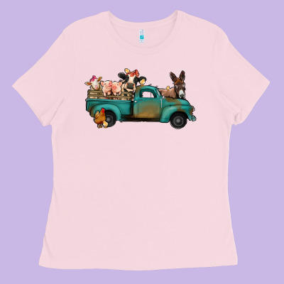 Farm Animals Truck Ladies Tee Designed By Bettercallsaul