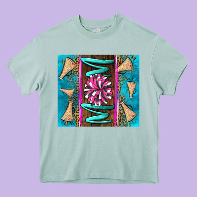 Cheer Mom Heavy Core Tee Designed By Lillyallendesigns