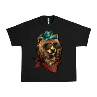 Black Bear cowboy bandana glasses Urban Heavy Tee - HowdyJamesFarm