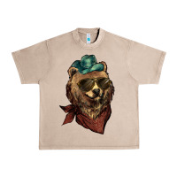 French Oak Bear cowboy bandana glasses Urban Heavy Tee - HowdyJamesFarm