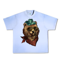 Grape Ice Bear cowboy bandana glasses Urban Heavy Tee - HowdyJamesFarm
