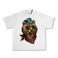 Lunar Rock Bear cowboy bandana glasses Urban Heavy Tee - HowdyJamesFarm
