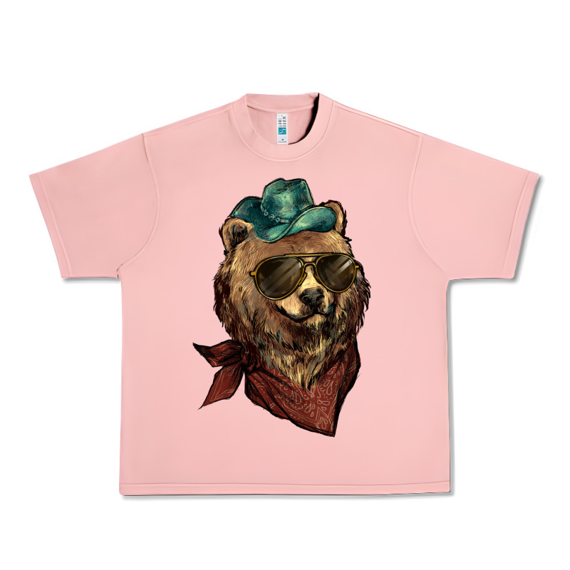 Bear Cowboy Bandana Glasses Urban Heavy Tee by HowdyJamesFarm | Teevron