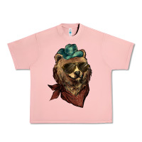 Salmon Bear cowboy bandana glasses Urban Heavy Tee - HowdyJamesFarm