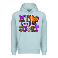 Blue Mist my heart is on that court basketball Premium Hoodie - Jasminsmagicworld