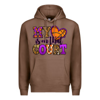 Chestnut my heart is on that court basketball Premium Hoodie - Jasminsmagicworld