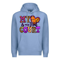 Colony Blue my heart is on that court basketball Premium Hoodie - Jasminsmagicworld