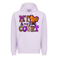 Lilac my heart is on that court basketball Premium Hoodie - Jasminsmagicworld