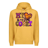 Mustard my heart is on that court basketball Premium Hoodie - Jasminsmagicworld