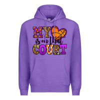 Purple my heart is on that court basketball Premium Hoodie - Jasminsmagicworld