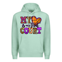 Seafoam my heart is on that court basketball Premium Hoodie - Jasminsmagicworld