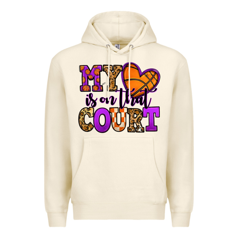 My Heart Is On That Court Basketball Premium Hoodie by Jasminsmagicworld | Teevron