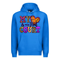 True Royal my heart is on that court basketball Premium Hoodie - Jasminsmagicworld