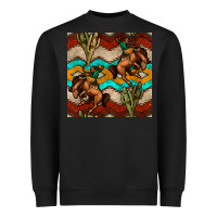 Black native american aztec seamless pattern 5 Heavyweight Sweatshirt - BundleAndBundleShop