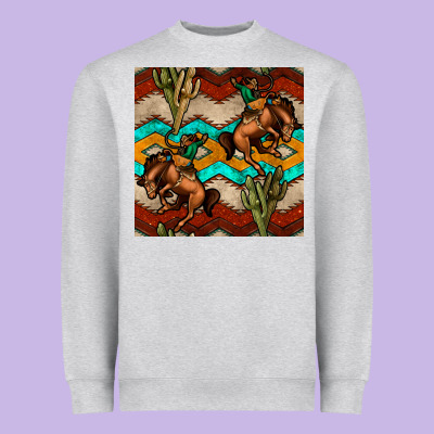 Native American Aztec Seamless Pattern 5 Heavyweight Sweatshirt Designed By Bundleandbundleshop