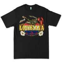 Black louisiana state Premium Tee - BarkalooDesign