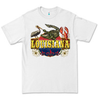 White louisiana state Premium Tee - BarkalooDesign