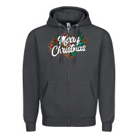 Smoke Merry Christmas Zipper Hoodie - CowhideDigitalArt