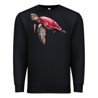 Black sea turtle pink glitter Premium Sweatshirt - Artiststas