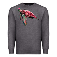 Charcoal Heather sea turtle pink glitter Premium Sweatshirt - Artiststas