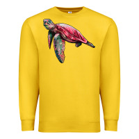 Lemon sea turtle pink glitter Premium Sweatshirt - Artiststas