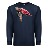Navy sea turtle pink glitter Premium Sweatshirt - Artiststas