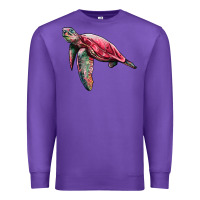 Purple sea turtle pink glitter Premium Sweatshirt - Artiststas