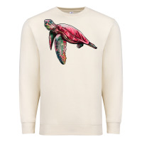 Sea Turtle Pink Glitter Premium Sweatshirt | Teevron