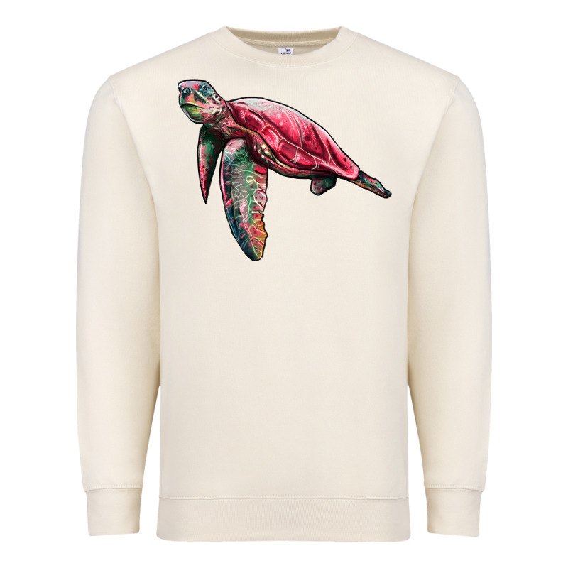 Sea Turtle Pink Glitter Premium Sweatshirt by Artiststas | Teevron