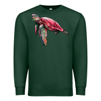 Sports Green sea turtle pink glitter Premium Sweatshirt - Artiststas