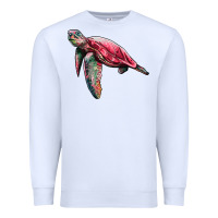 White sea turtle pink glitter Premium Sweatshirt - Artiststas