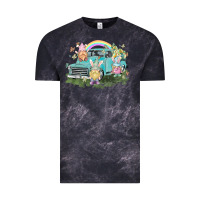 Cloud Black Easter gnomies with truck Easter Day Vintage Tee - HowdyJamesFarm