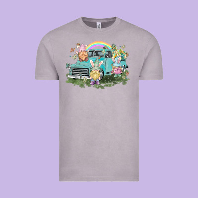 Easter Gnomies With Truck Easter Day Vintage Tee Designed By Howdyjamesfarm