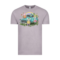 Vintage Zinc Easter gnomies with truck Easter Day Vintage Tee - HowdyJamesFarm